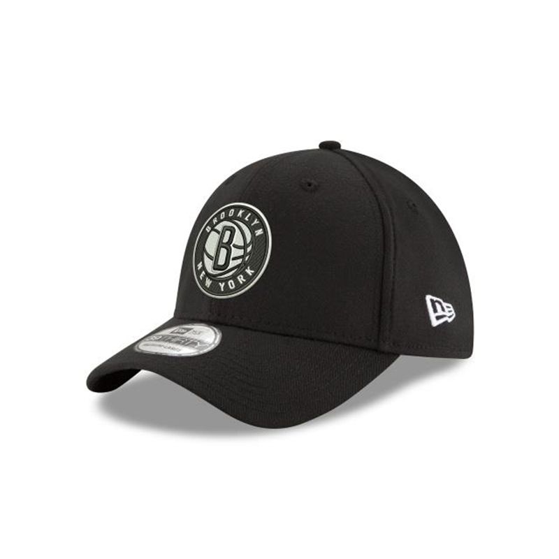 NBA Brooklyn Nets Team Classic 39Thirty Stretch Fit (QZS6005) - Black New Era Caps